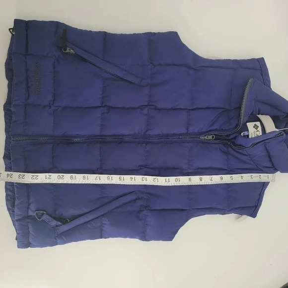 Columbia womens blue puffer feather & down vest size small - Picture 5 of 8